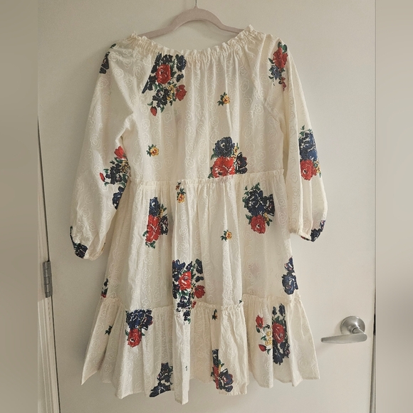 Tory Burch Floral Embroidered Ruffle Dress - Picture 5 of 11